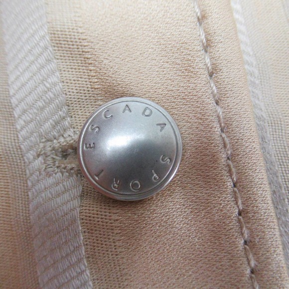 ESCADA Gold Damask Stripe MandarinCollar Button Front Jacket Blazer Size 38 US 8 - Picture 7 of 14